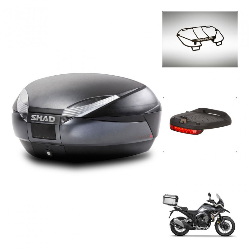 SHAD SH48 trunk + mounting bracket accessories DARK GREY PREMIUM KIT-446021