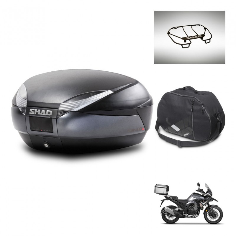 SHAD SH48 trunk + mounting bracket accessories DARK GREY PREMIUM KIT-446022
