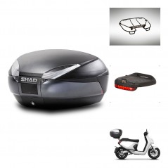 SHAD SH48 trunk + mounting bracket accessories DARK GREY PREMIUM KIT-446029