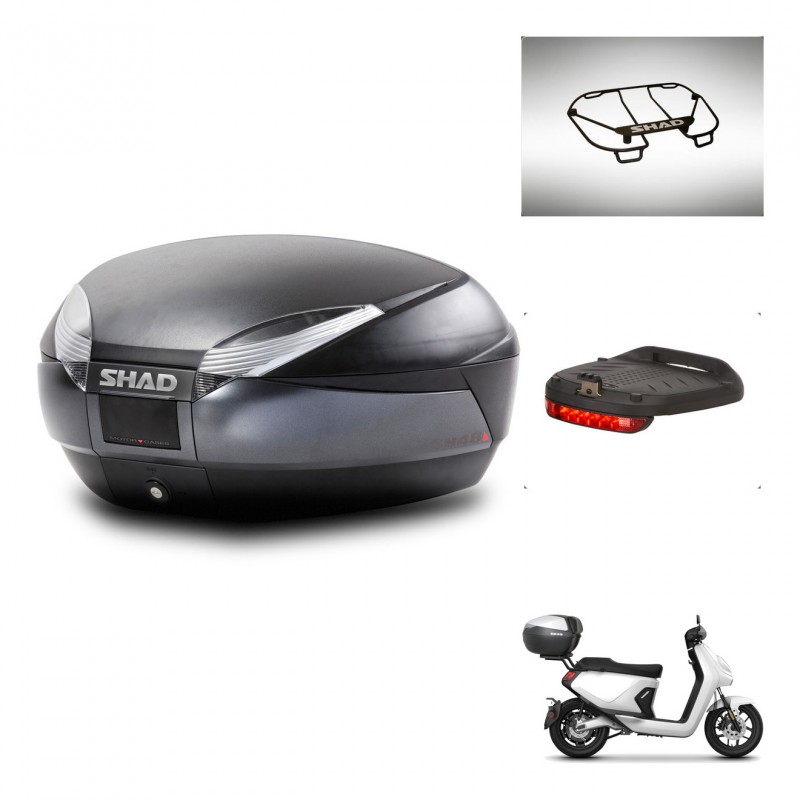 SHAD SH48 trunk + mounting bracket accessories DARK GREY PREMIUM KIT-446029