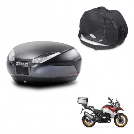 SHAD Baul SH48 + soporte montaje bolsa interna DARK GREY PREMIUM KIT-446034