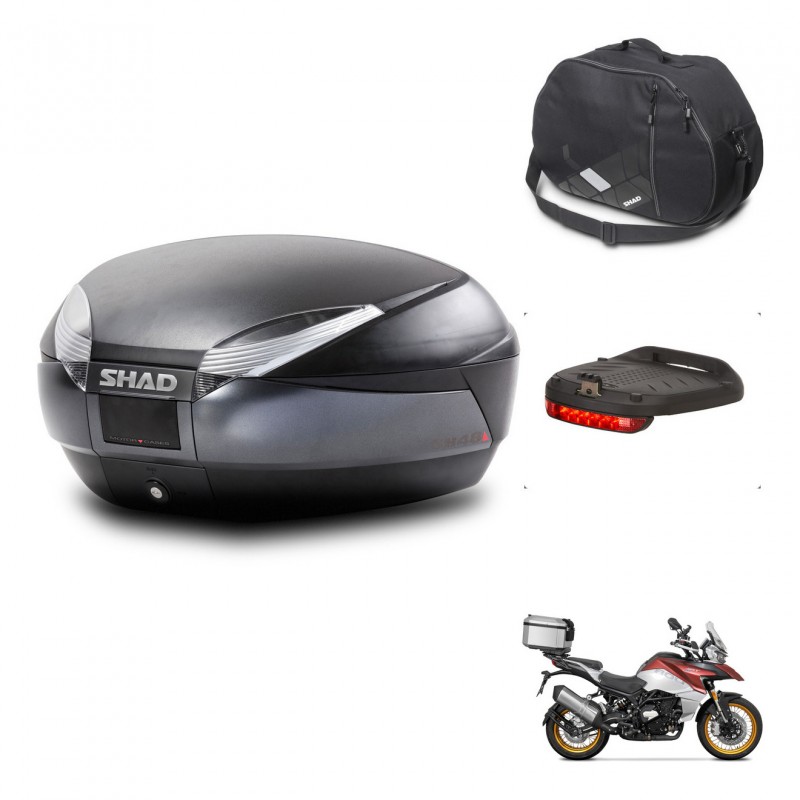 SHAD Baul SH48 + soporte montaje accesorios DARK GREY PREMIUM KIT-446035