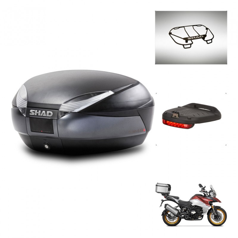 SHAD Baul SH48 + soporte montaje accesorios DARK GREY PREMIUM KIT-446037