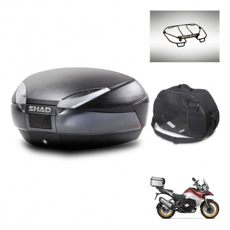 SHAD Baul SH48 + soporte montaje accesorios DARK GREY PREMIUM KIT-446038