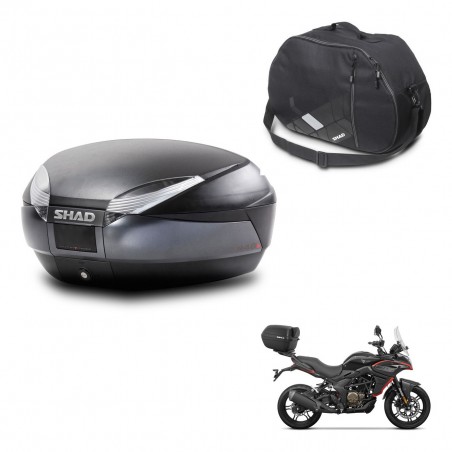 SHAD Baul SH48 + soporte montaje bolsa interna DARK GREY PREMIUM KIT-446042