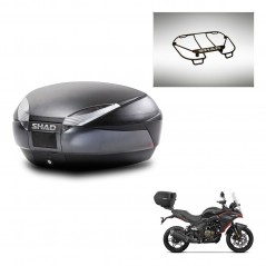 SHAD SH48 trunk + mounting bracket upper grill DARK GREY PREMIUM KIT-446044