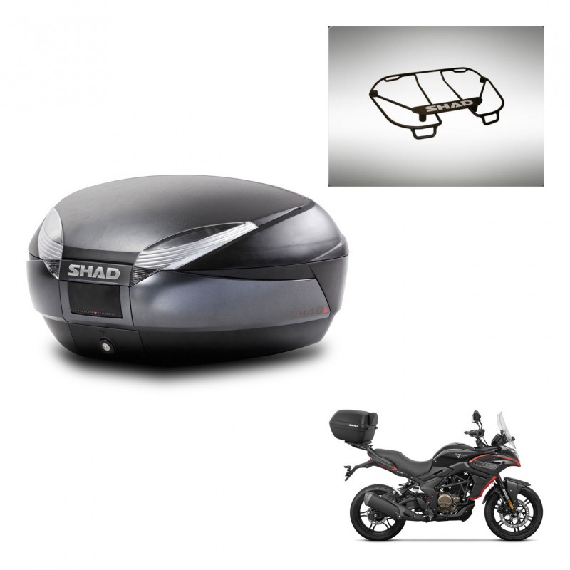SHAD SH48 trunk + mounting bracket upper grill DARK GREY PREMIUM KIT-446044