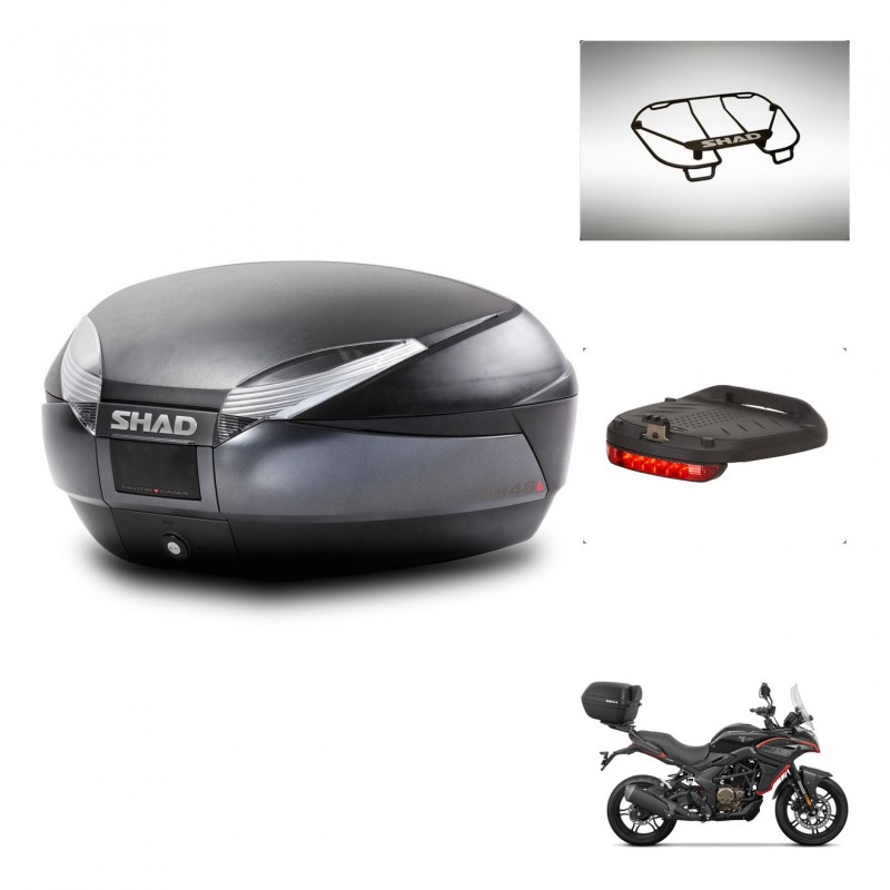 SHAD SH48 trunk + mounting bracket accessories DARK GREY PREMIUM KIT-446045