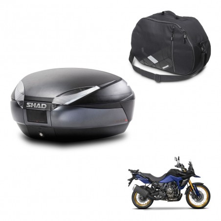 SHAD Baul SH48 + soporte montaje bolsa interna DARK GREY PREMIUM KIT-446066
