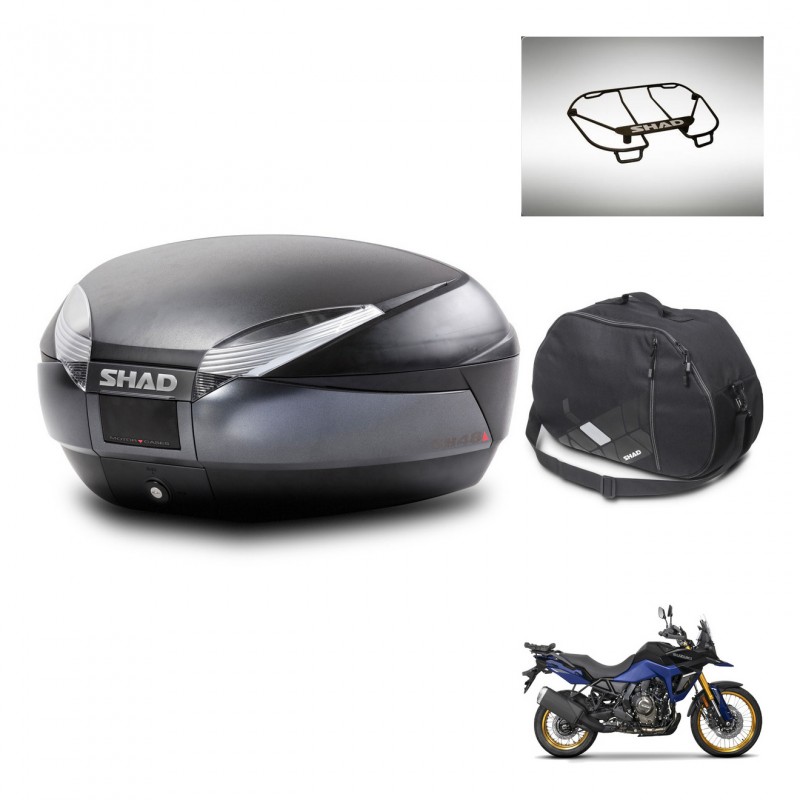 SHAD SH48 trunk + mounting bracket accessories DARK GREY PREMIUM KIT-446070