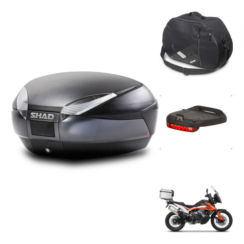 SHAD SH48 trunk + mounting bracket accessories DARK GREY PREMIUM KIT-446075
