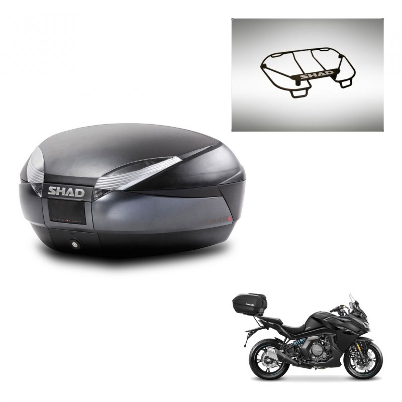 SHAD SH48 trunk + mounting bracket upper grill DARK GREY PREMIUM KIT-446092