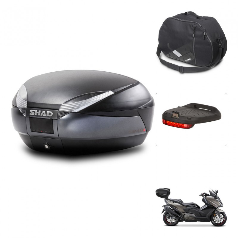 SHAD SH48 trunk + mounting bracket accessories DARK GREY PREMIUM KIT-446099