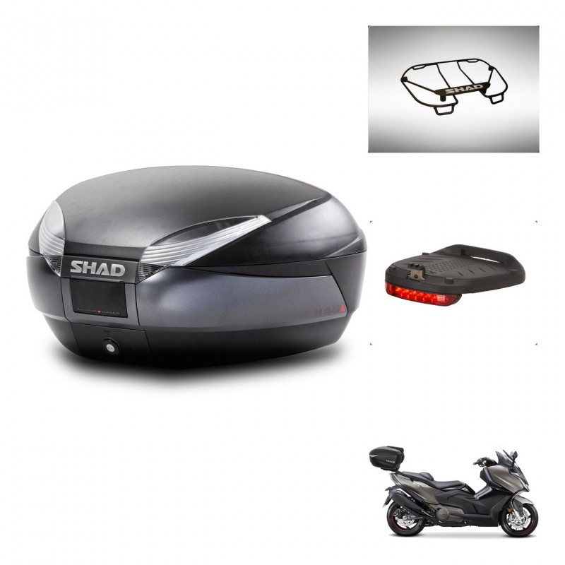 SHAD SH48 trunk + mounting bracket accessories DARK GREY PREMIUM KIT-446101