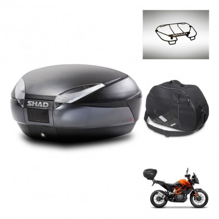 SHAD Baul SH48 + soporte montaje accesorios DARK GREY PREMIUM KIT-446110