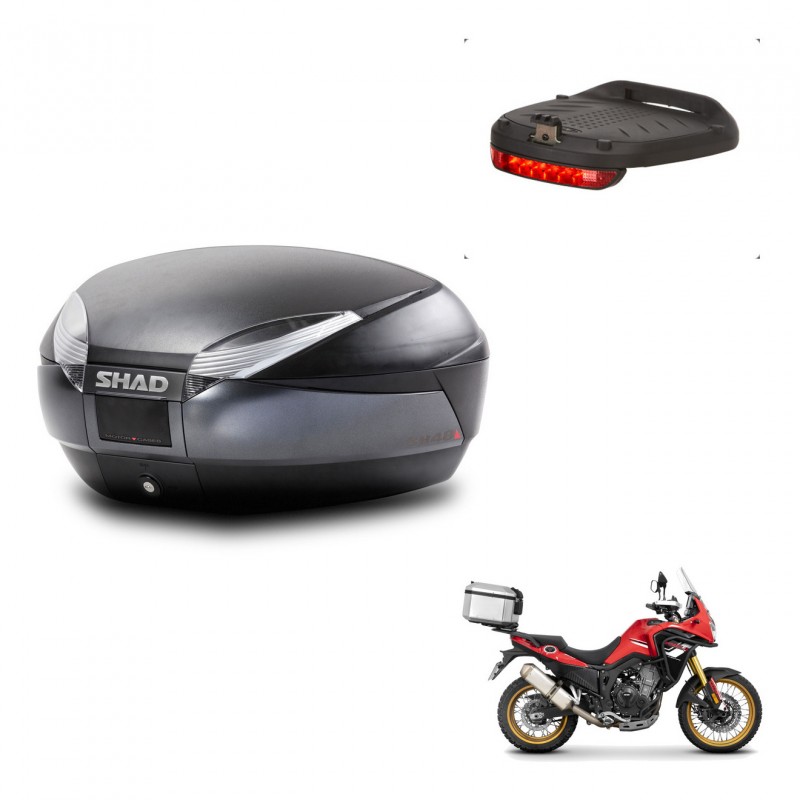 SHAD Trunk SH48 + mounting bracket brake light DARK GREY PREMIUM KIT-446113