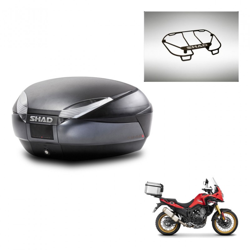 SHAD SH48 trunk + mounting bracket upper grill DARK GREY PREMIUM KIT-446116