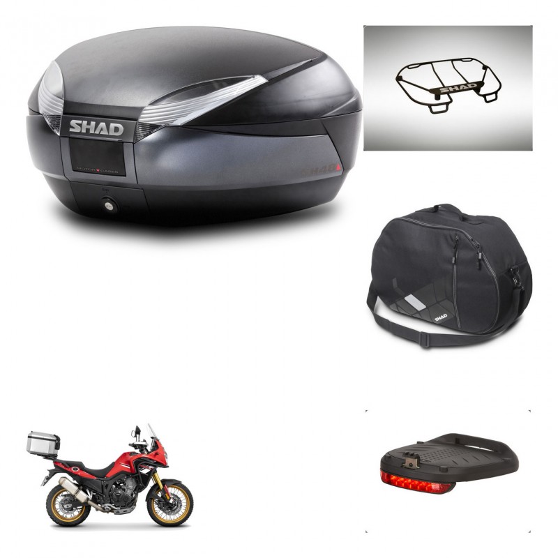 SHAD SH48 trunk + mounting bracket accessories DARK GREY PREMIUM KIT-446119