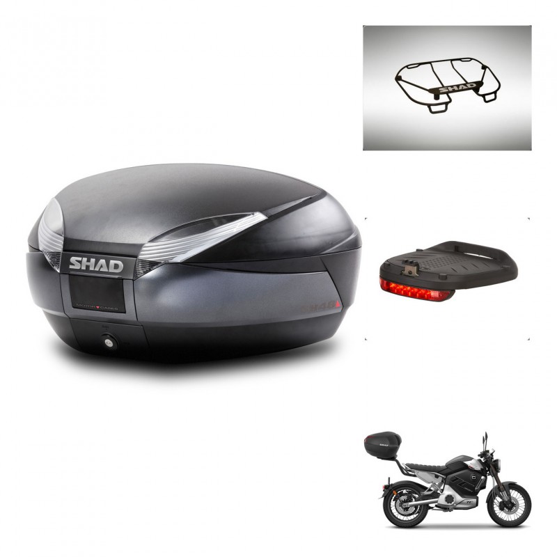 SHAD Baul SH48 + soporte montaje accesorios DARK GREY PREMIUM KIT-446133