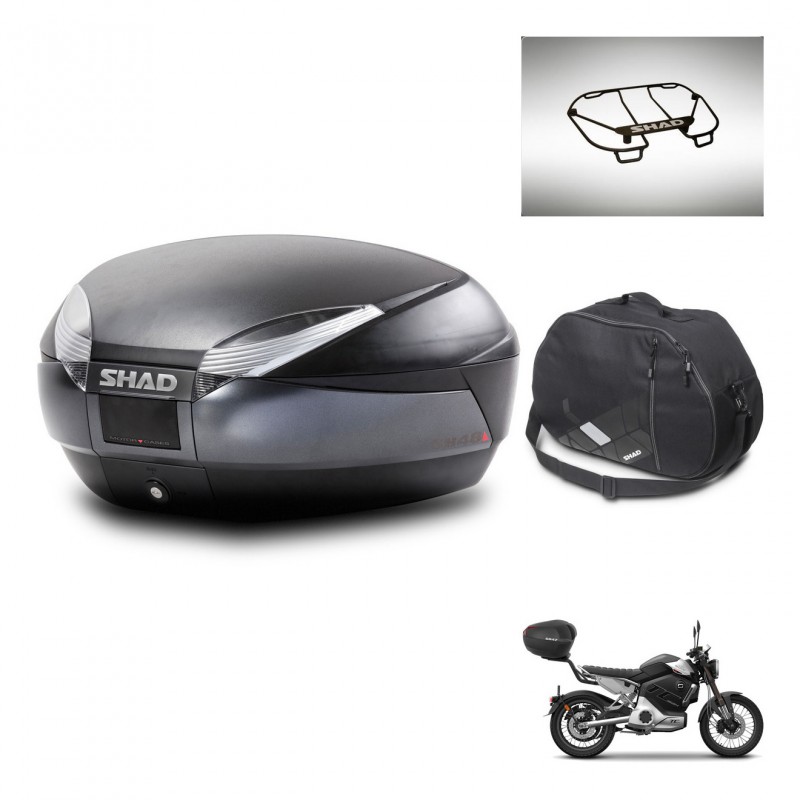 SHAD Baul SH48 + soporte montaje accesorios DARK GREY PREMIUM KIT-446134