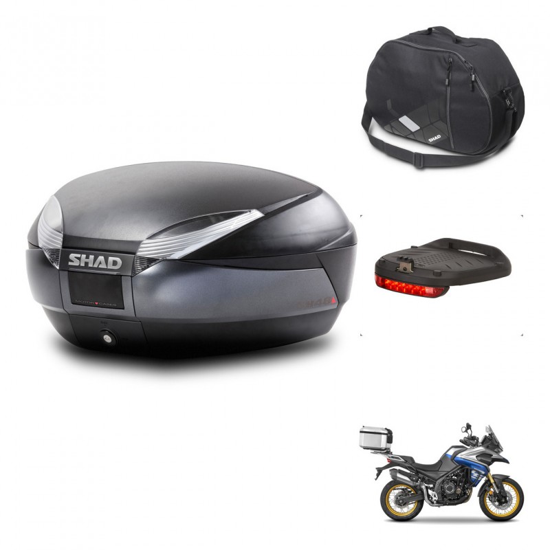 SHAD SH48 trunk + mounting bracket accessories DARK GREY PREMIUM KIT-446139