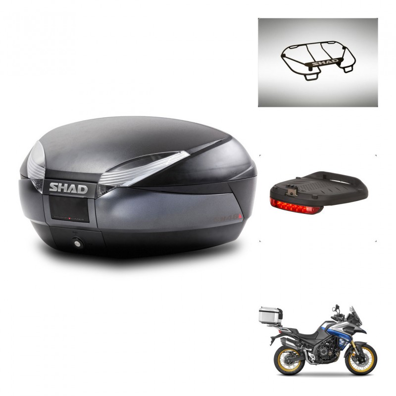 SHAD Baul SH48 + soporte montaje accesorios DARK GREY PREMIUM KIT-446141