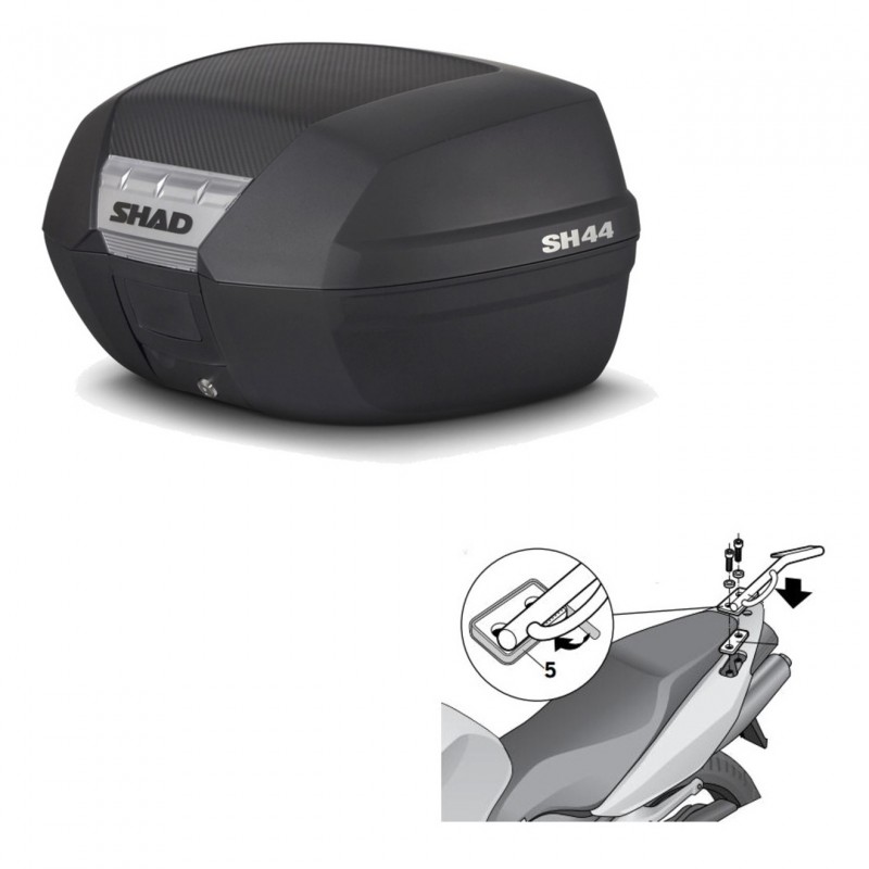 SHAD SH44 trunk + mounting bracket BAUL KIT-446155