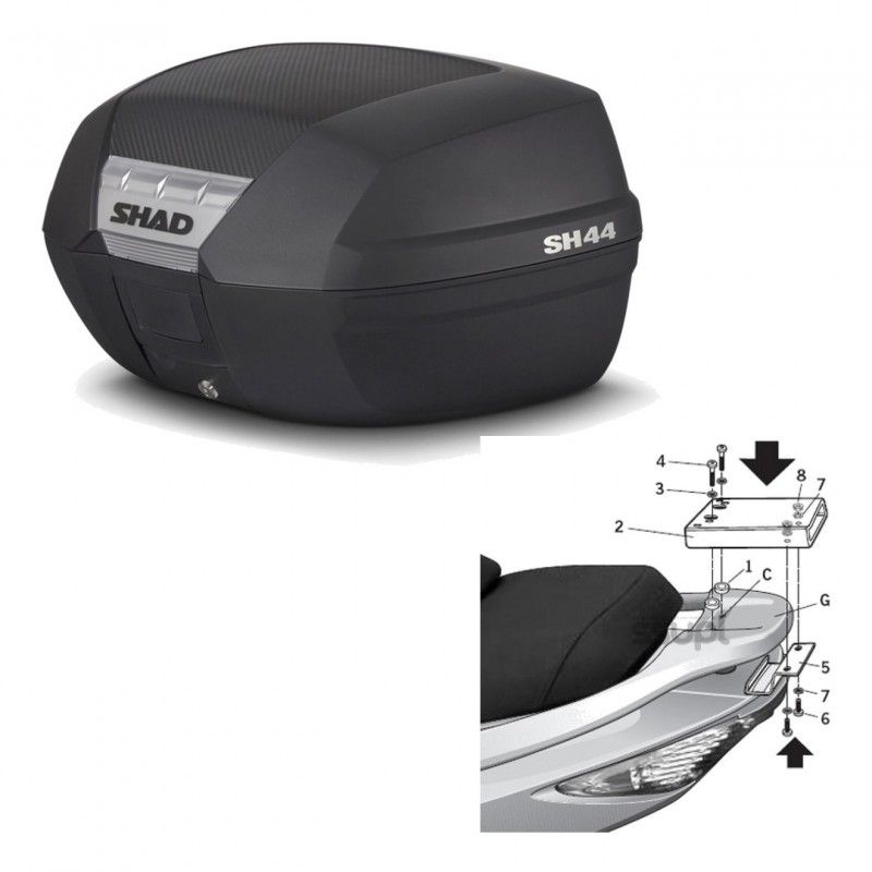 SHAD Baul SH44 + soporte montaje KIT-446166