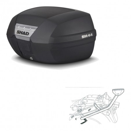 SHAD SH44 trunk + mounting bracket BAUL KIT-446178