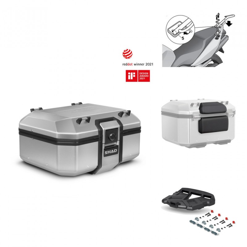 SHAD Baul trasero + parrilla soporte montaje accesorios TR37 TERRA KIT-446623