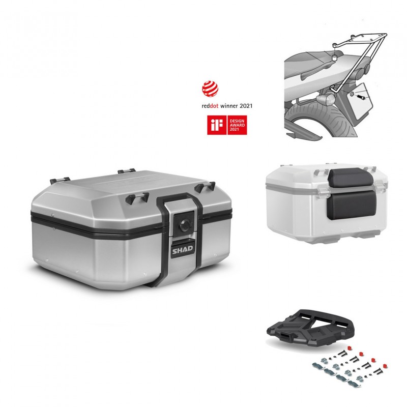 SHAD Baul trasero + parrilla soporte montaje accesorios TR37 TERRA KIT-446686