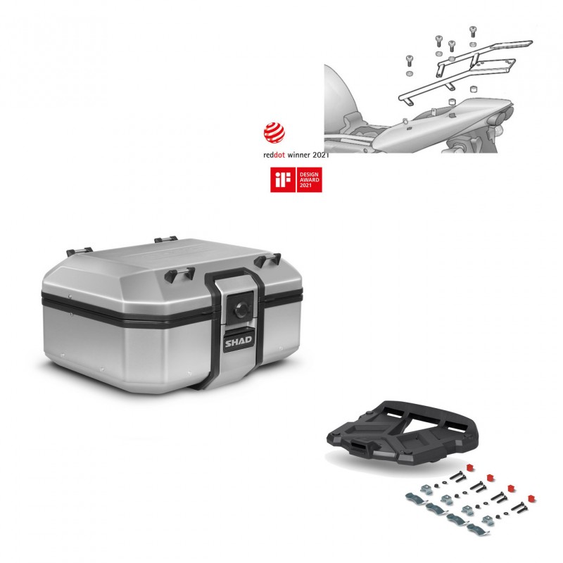 SHAD Baul trasero + parrilla soporte montaje TR37 TERRA KIT-446797