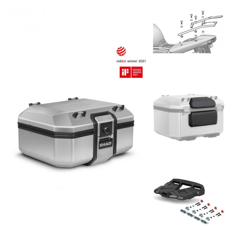 SHAD Baul trasero + parrilla soporte montaje accesorios TR37 TERRA KIT-446798