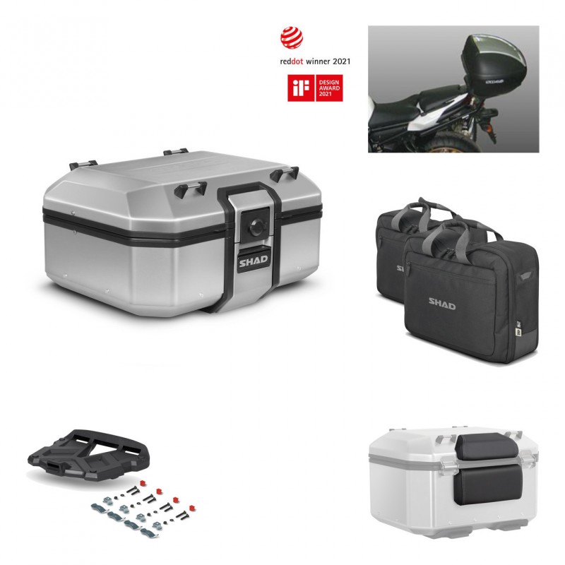 SHAD Baul trasero + parrilla soporte montaje accesorios TR37 TERRA KIT-446804