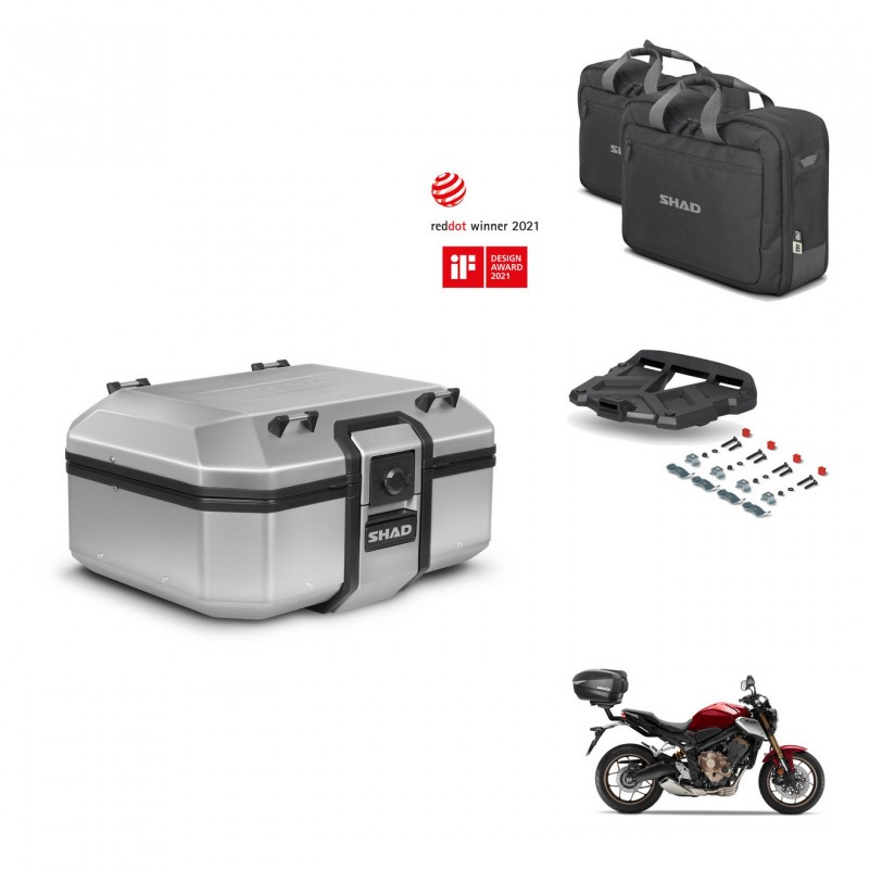 SHAD Baul trasero + soporte montaje parrilla accesorios TR37 TERRA KIT-447247