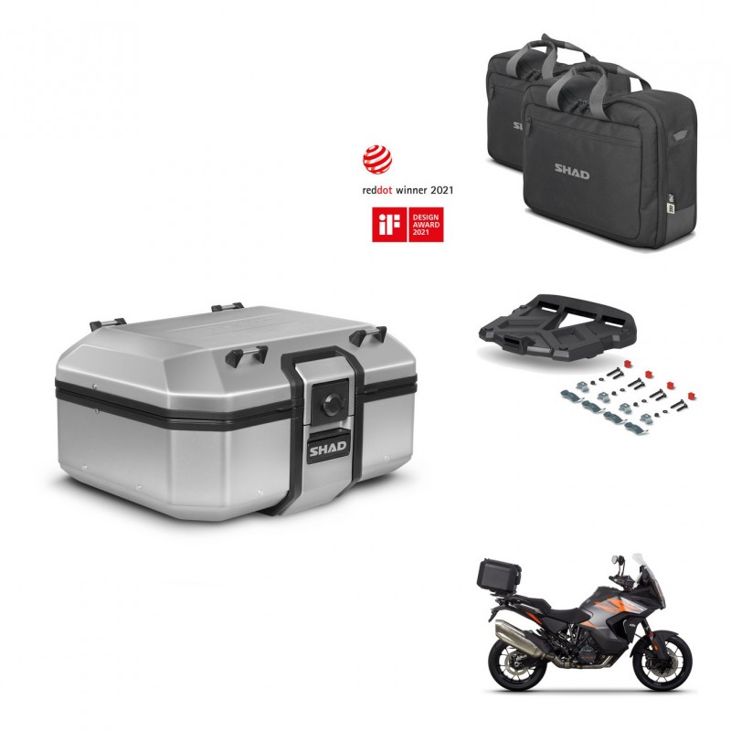 SHAD Baul trasero + soporte montaje parrilla accesorios TR37 TERRA KIT-447251
