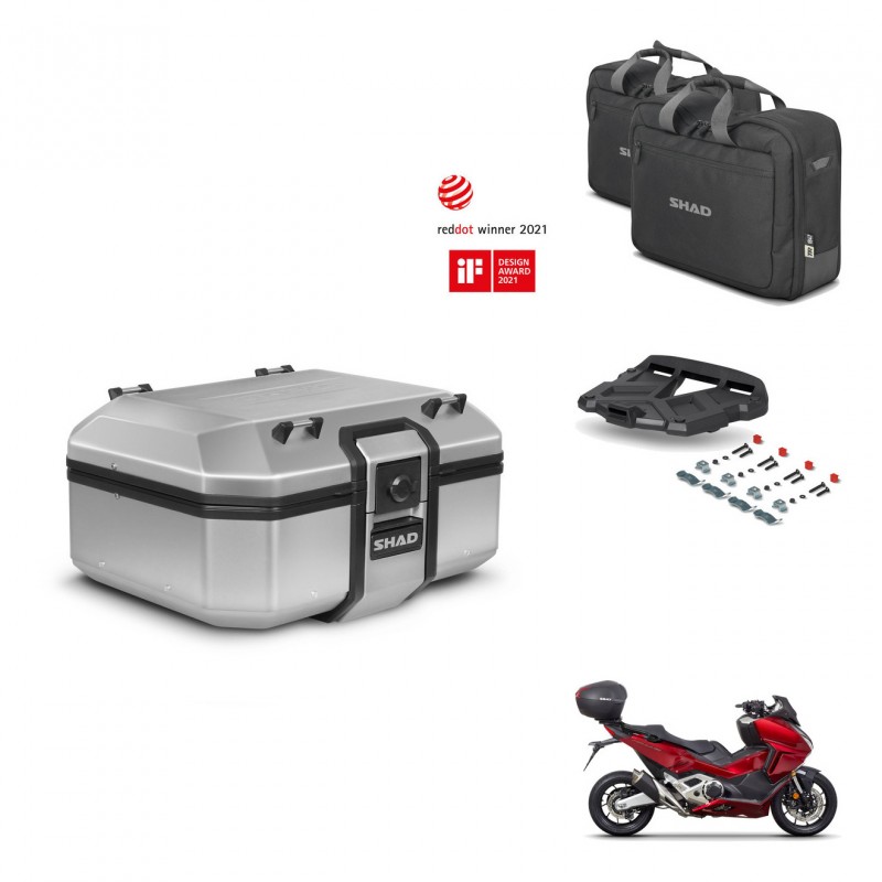 SHAD Baul trasero + soporte montaje parrilla accesorios TR37 TERRA KIT-447286