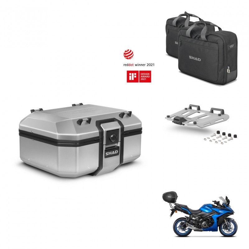 SHAD Baul trasero + soporte montaje parrilla accesorios TR37 TERRA KIT-447521