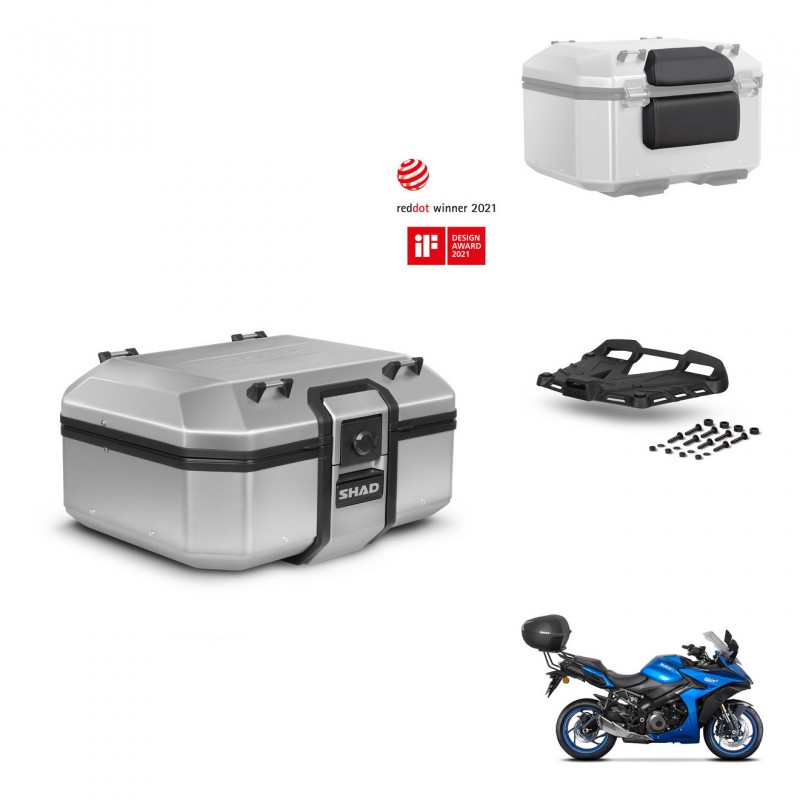 SHAD Baul trasero + soporte montaje parrilla accesorios TR37 TERRA KIT-447524