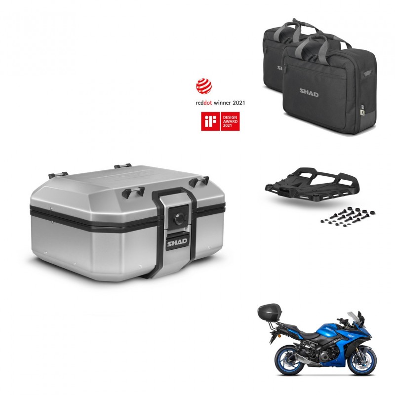 SHAD Baul trasero + soporte montaje parrilla accesorios TR37 TERRA KIT-447525