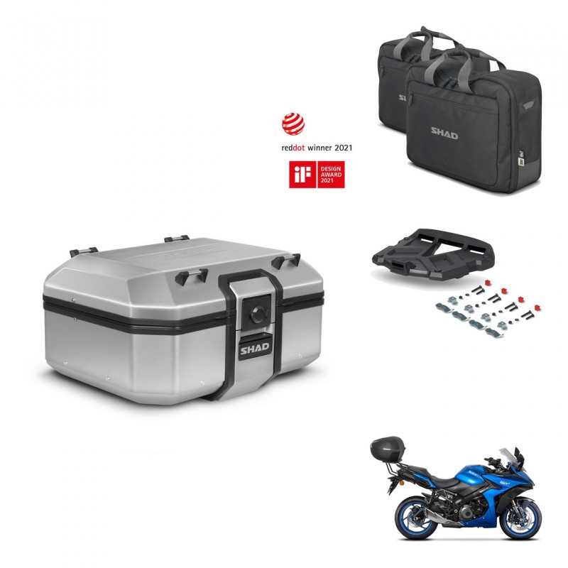 SHAD Baul trasero + soporte montaje parrilla accesorios TR37 TERRA KIT-447528
