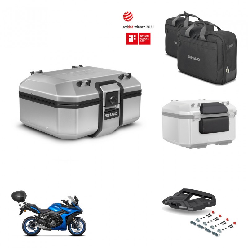 SHAD Baul trasero + soporte montaje parrilla accesorios TR37 TERRA KIT-447529