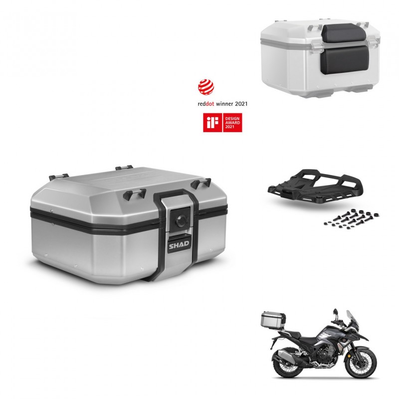 SHAD Baul trasero + soporte montaje parrilla accesorios TR37 TERRA KIT-447656