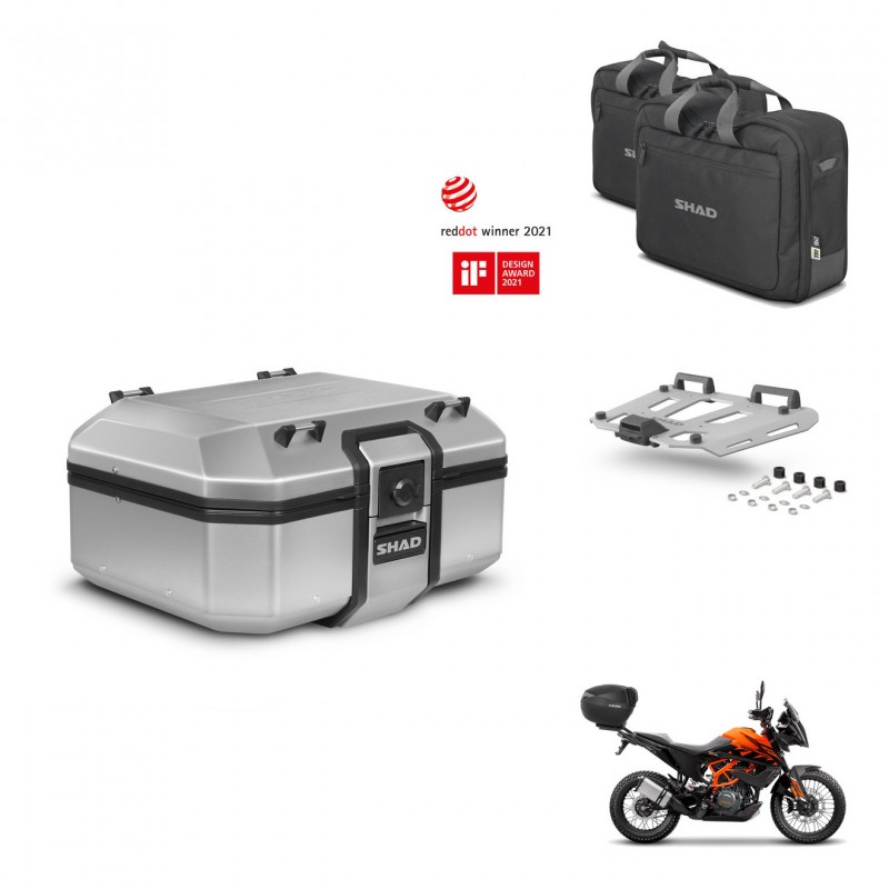 SHAD Baul trasero + soporte montaje parrilla accesorios TR37 TERRA KIT-447774