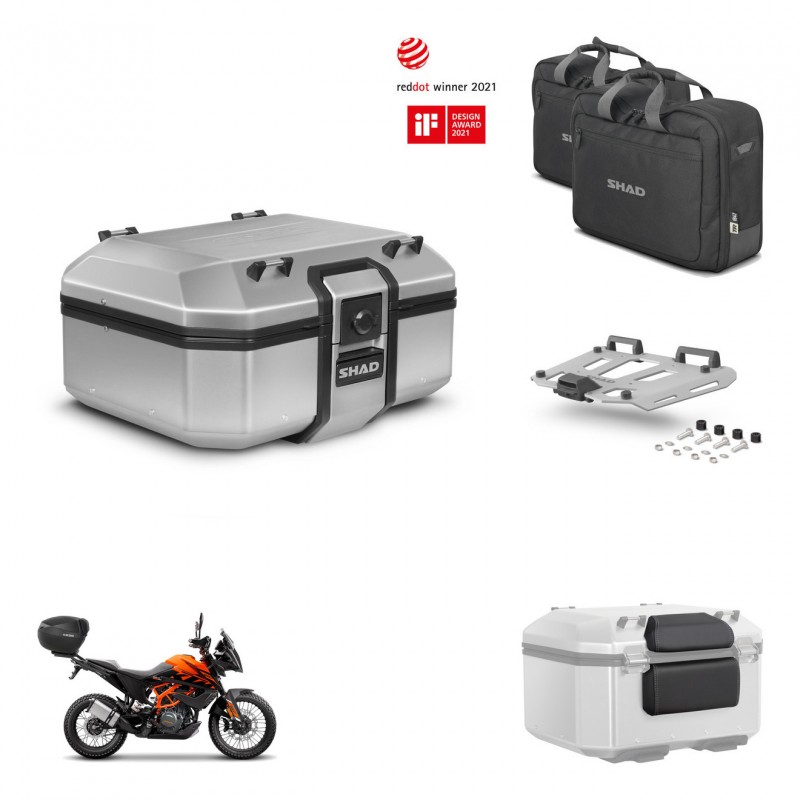 SHAD Baul trasero + soporte montaje parrilla accesorios TR37 TERRA KIT-447775