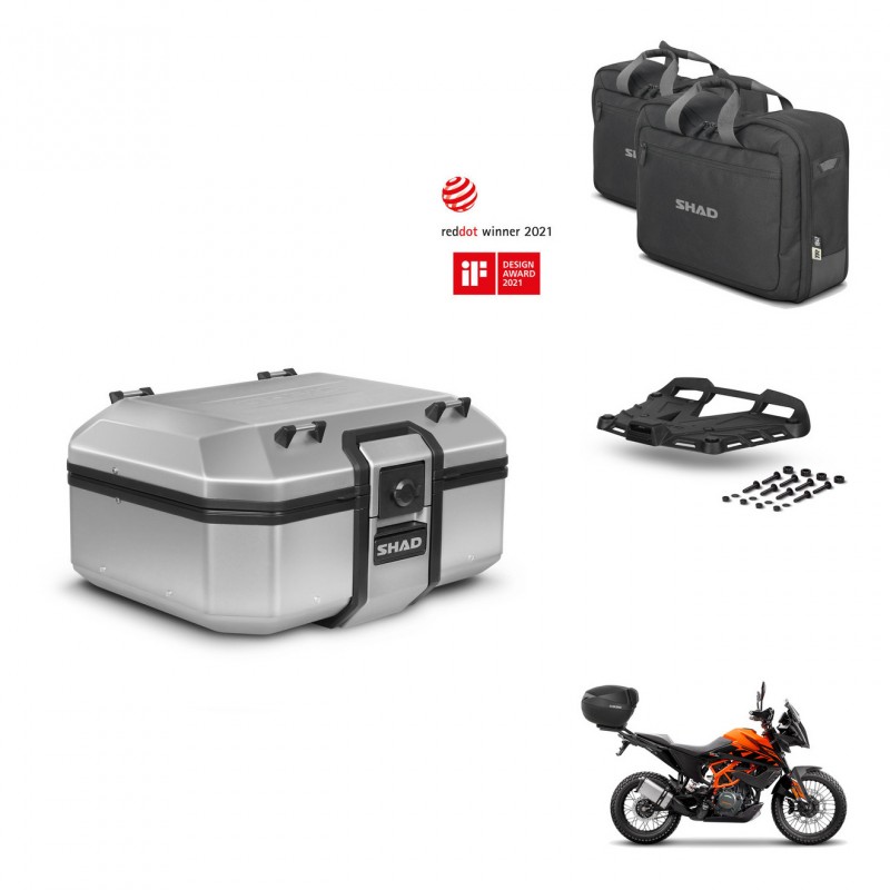 SHAD Baul trasero + soporte montaje parrilla accesorios TR37 TERRA KIT-447778