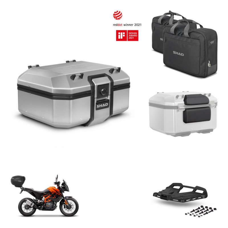 SHAD Baul trasero + soporte montaje parrilla accesorios TR37 TERRA KIT-447779