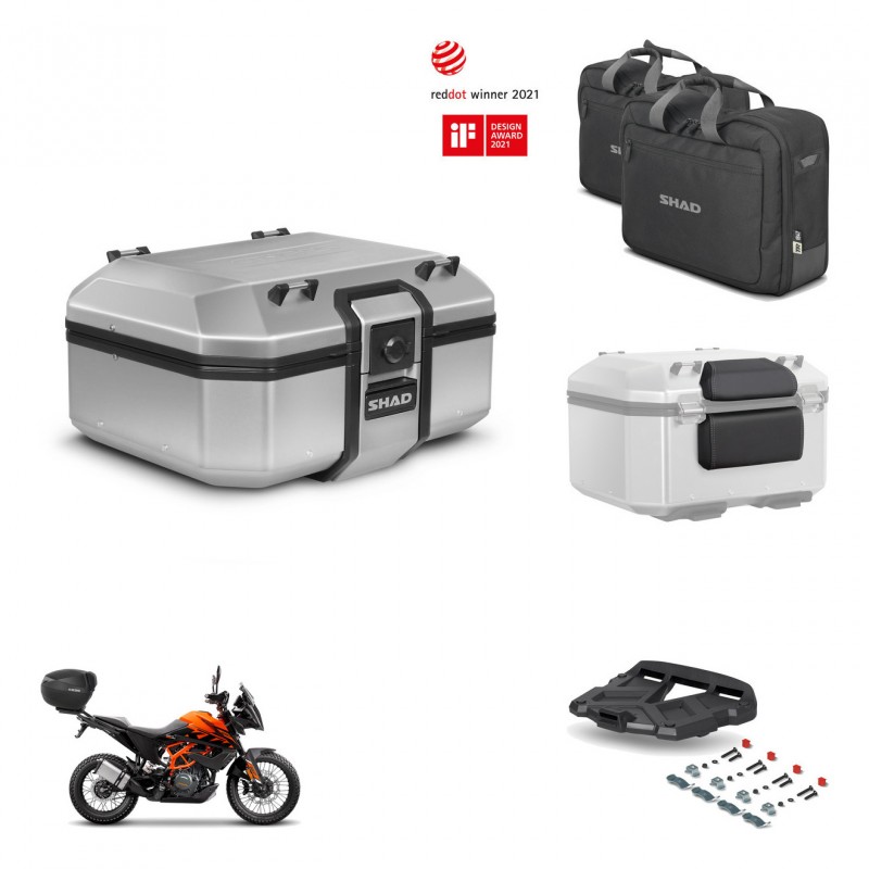 SHAD Baul trasero + soporte montaje parrilla accesorios TR37 TERRA KIT-447782