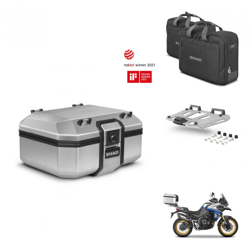 SHAD Baul trasero + soporte montaje parrilla accesorios TR37 TERRA KIT-447818