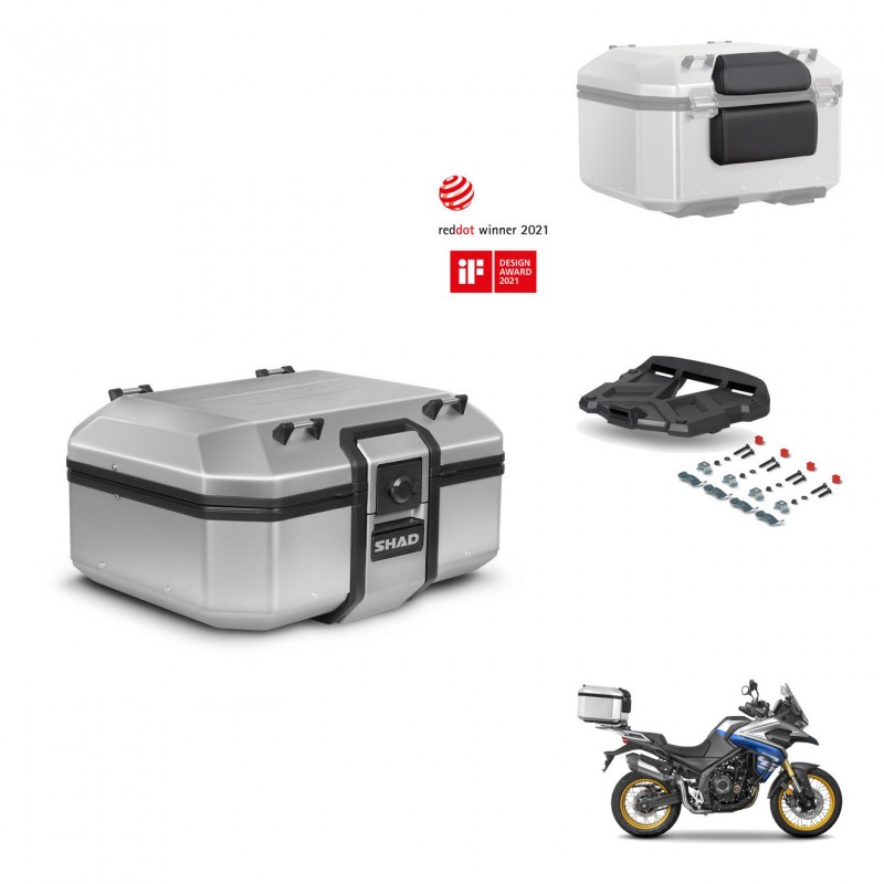 SHAD Baul trasero + soporte montaje parrilla accesorios TR37 TERRA KIT-447824